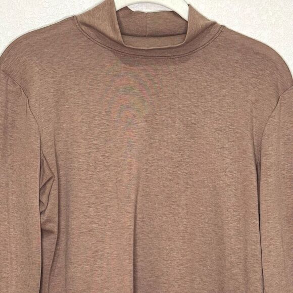 Arc'teryx Tan Mock Neck Turtleneck Top Womens Size Small Lumin Jute Heather - Picture 3 of 8